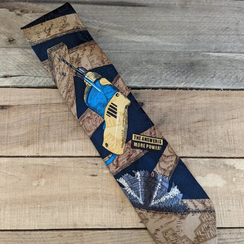 Vintage Home Improvement Necktie / What is the Answer? The Answer is More Power